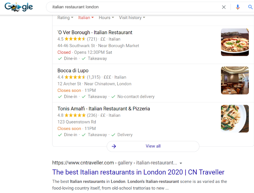 <h3>italian restaurants london</h3>